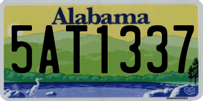 AL license plate 5AT1337