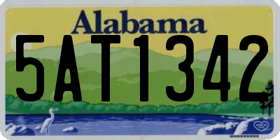 AL license plate 5AT1342
