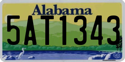 AL license plate 5AT1343