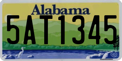 AL license plate 5AT1345