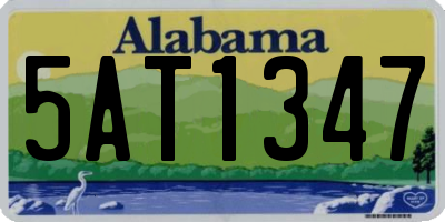 AL license plate 5AT1347