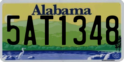 AL license plate 5AT1348