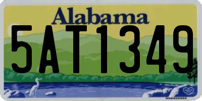 AL license plate 5AT1349