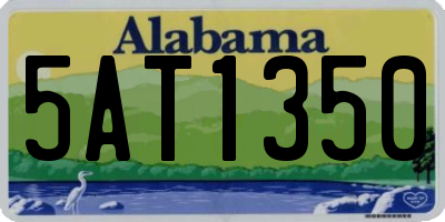 AL license plate 5AT1350