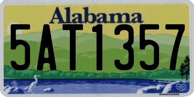 AL license plate 5AT1357