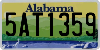 AL license plate 5AT1359
