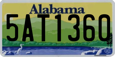 AL license plate 5AT1360
