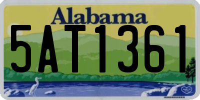 AL license plate 5AT1361