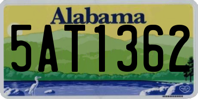 AL license plate 5AT1362