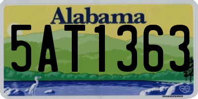 AL license plate 5AT1363