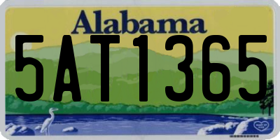 AL license plate 5AT1365