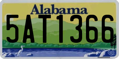 AL license plate 5AT1366