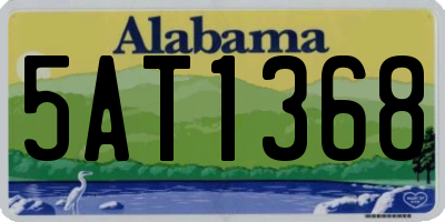AL license plate 5AT1368
