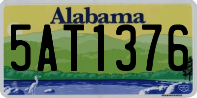 AL license plate 5AT1376