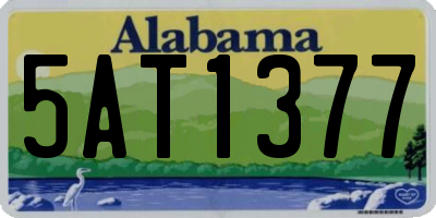 AL license plate 5AT1377