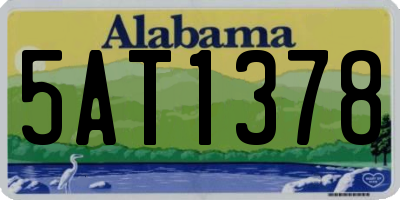 AL license plate 5AT1378