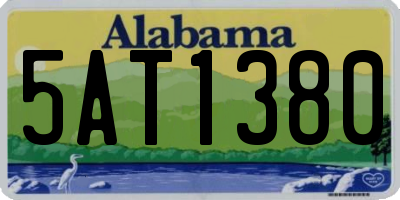 AL license plate 5AT1380