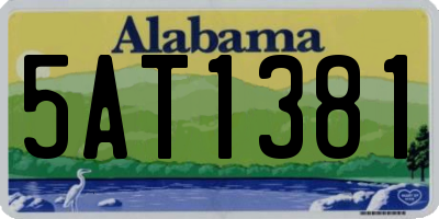 AL license plate 5AT1381