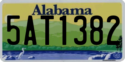 AL license plate 5AT1382
