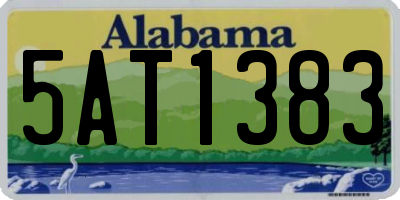AL license plate 5AT1383