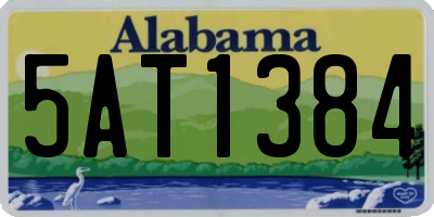 AL license plate 5AT1384