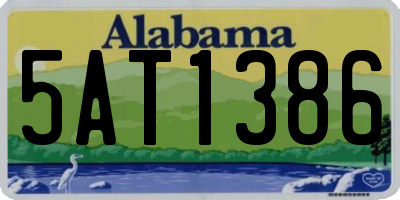 AL license plate 5AT1386