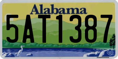 AL license plate 5AT1387