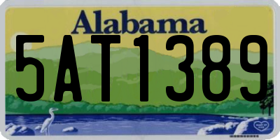 AL license plate 5AT1389