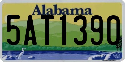 AL license plate 5AT1390