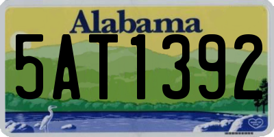 AL license plate 5AT1392
