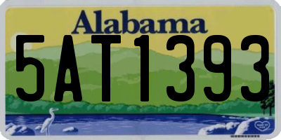 AL license plate 5AT1393