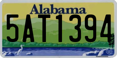 AL license plate 5AT1394