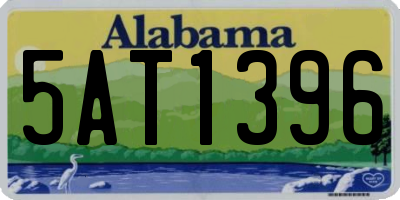 AL license plate 5AT1396