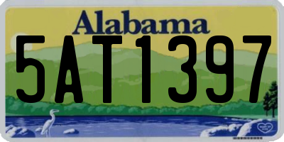 AL license plate 5AT1397