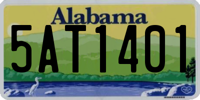 AL license plate 5AT1401