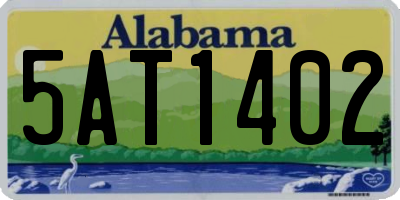 AL license plate 5AT1402