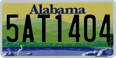 AL license plate 5AT1404
