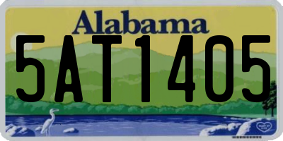AL license plate 5AT1405