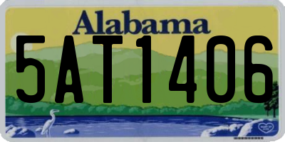 AL license plate 5AT1406