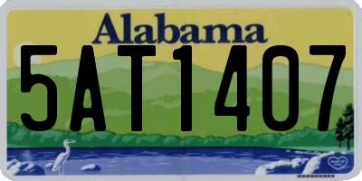 AL license plate 5AT1407