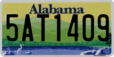AL license plate 5AT1409