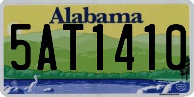 AL license plate 5AT1410