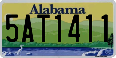 AL license plate 5AT1411