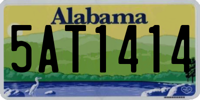 AL license plate 5AT1414