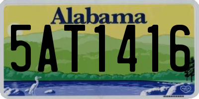 AL license plate 5AT1416