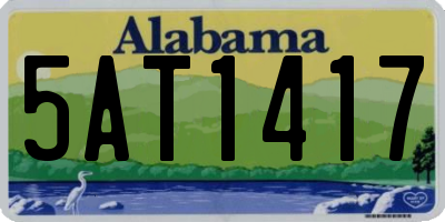 AL license plate 5AT1417