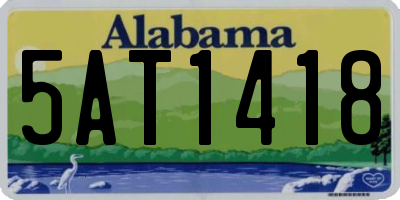 AL license plate 5AT1418