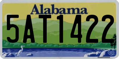 AL license plate 5AT1422