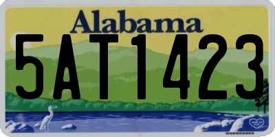 AL license plate 5AT1423