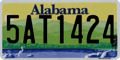 AL license plate 5AT1424